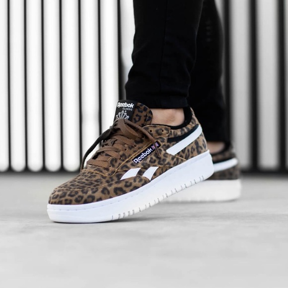 Reebok | Shoes | Reebok Leopard Suede Club C Rev Platform Sneakers |  Poshmark